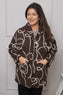 Olympia Embroidered Pattern Wool Jacket Cocoa