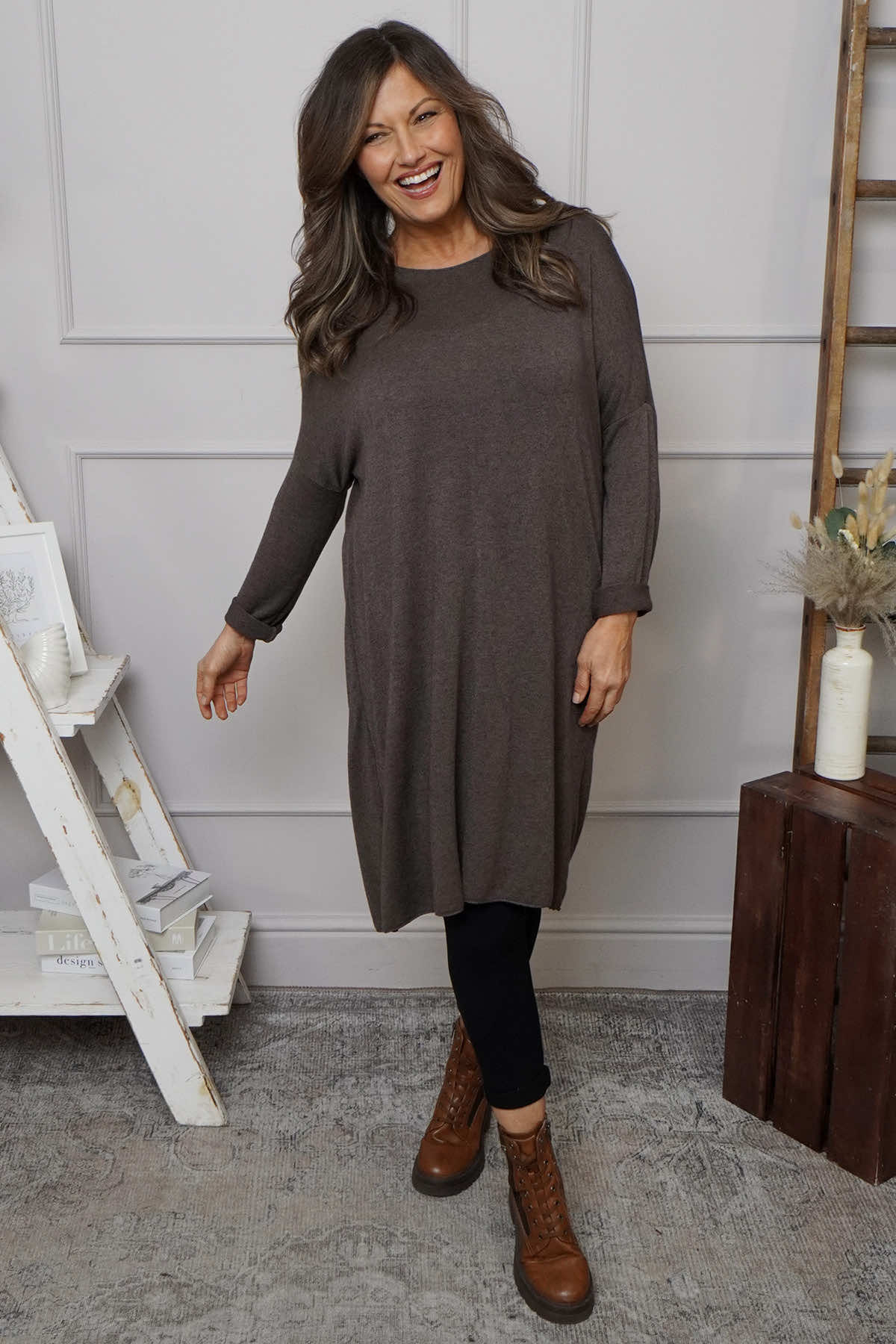 Maggie Knitted Tunic Cocoa