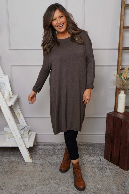 Maggie Knitted Tunic Cocoa - Image 2