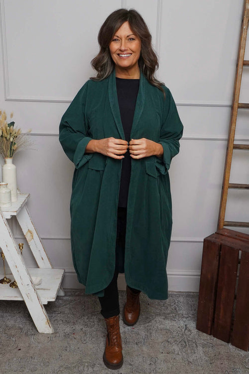 Kapri Needlecord Jacket Bottle Green