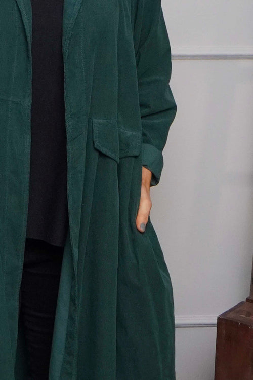 Kapri Needlecord Jacket Bottle Green - Image 3