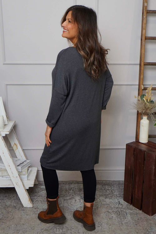 Maggie Knitted Tunic Mid Grey - Image 4