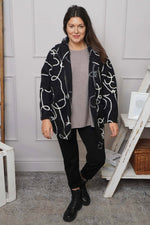 Olympia Embroidered Pattern Wool Jacket Black Black - Olympia Embroidered Pattern Wool Jacket Black