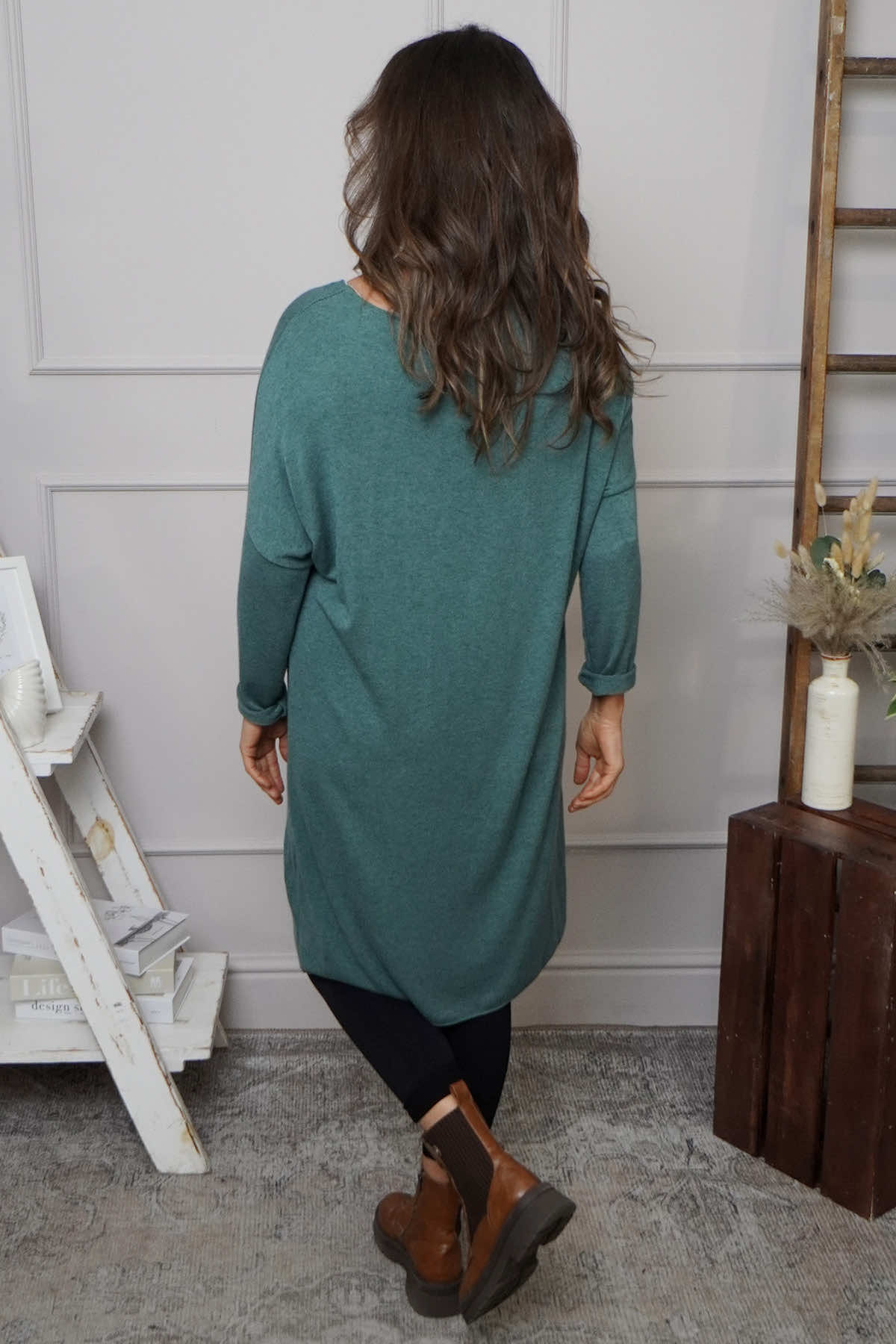 Maggie Knitted Tunic Sage Green