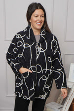 Olympia Embroidered Pattern Wool Jacket Black Black - Olympia Embroidered Pattern Wool Jacket Black