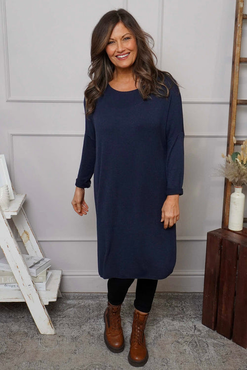 Maggie Knitted Tunic Navy - Image 3