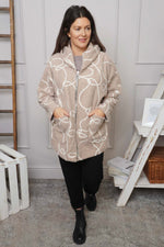 Olympia Embroidered Pattern Wool Jacket Camel Camel - Olympia Embroidered Pattern Wool Jacket Camel