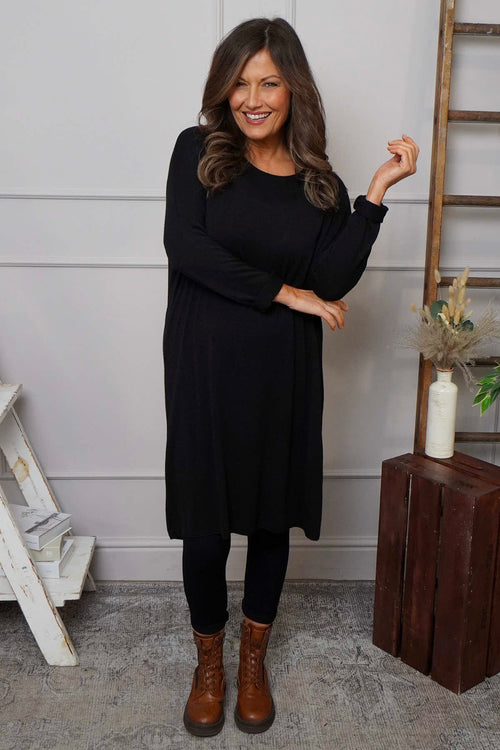 Maggie Knitted Tunic Black - Image 3