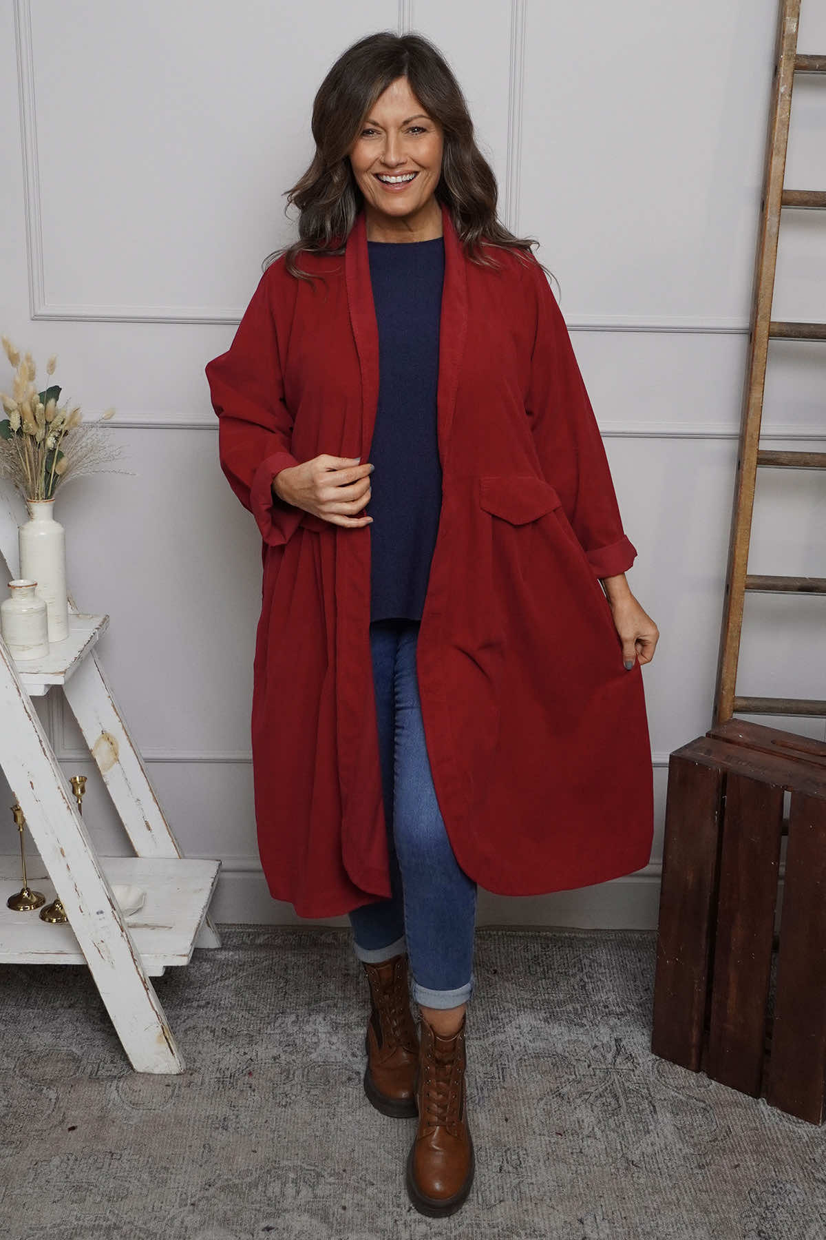 Kapri Needlecord Jacket Wine