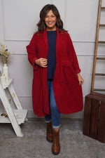 Kapri Needlecord Jacket Wine Wine - Kapri Needlecord Jacket Wine