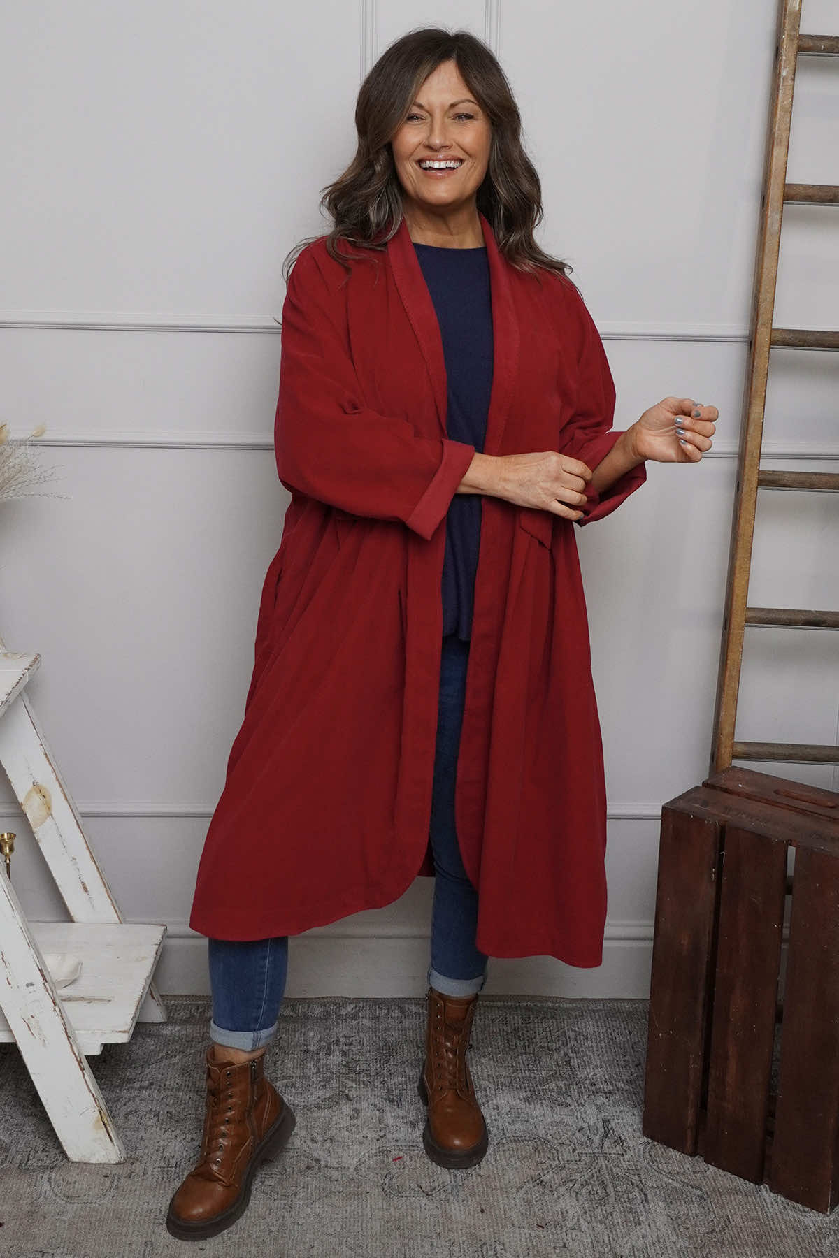 Kapri Needlecord Jacket Wine