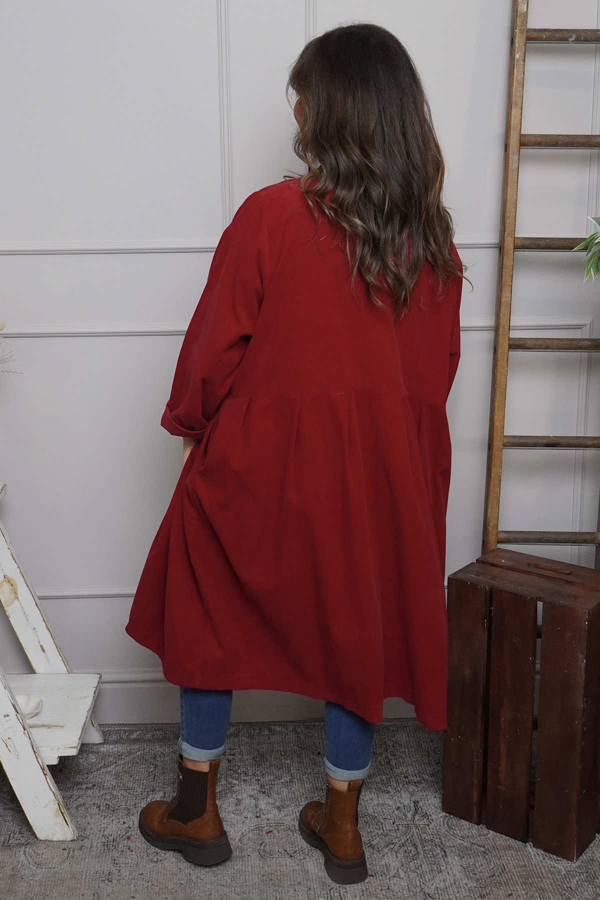 Kapri Needlecord Jacket Wine