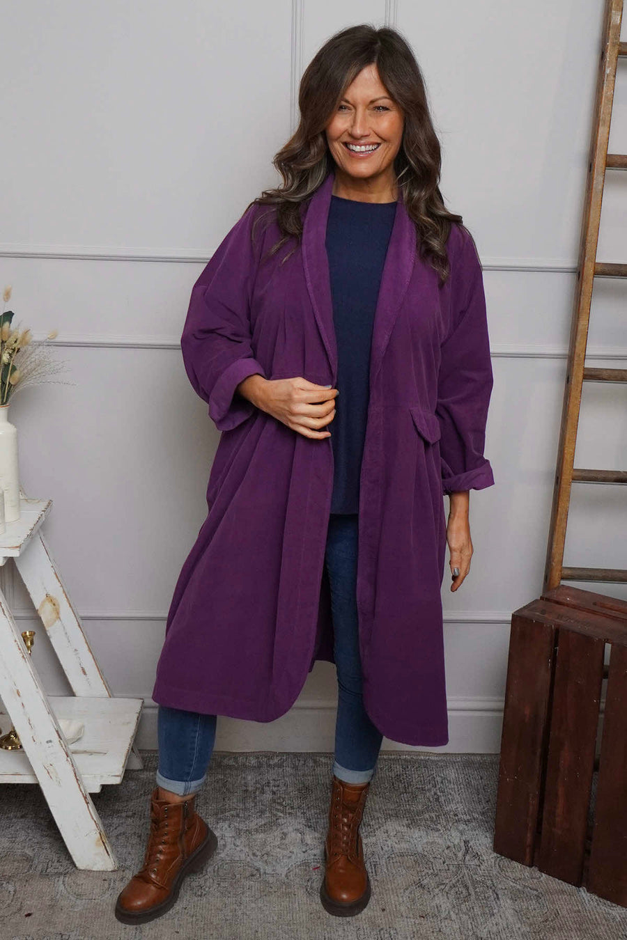 Kapri Needlecord Jacket Purple
