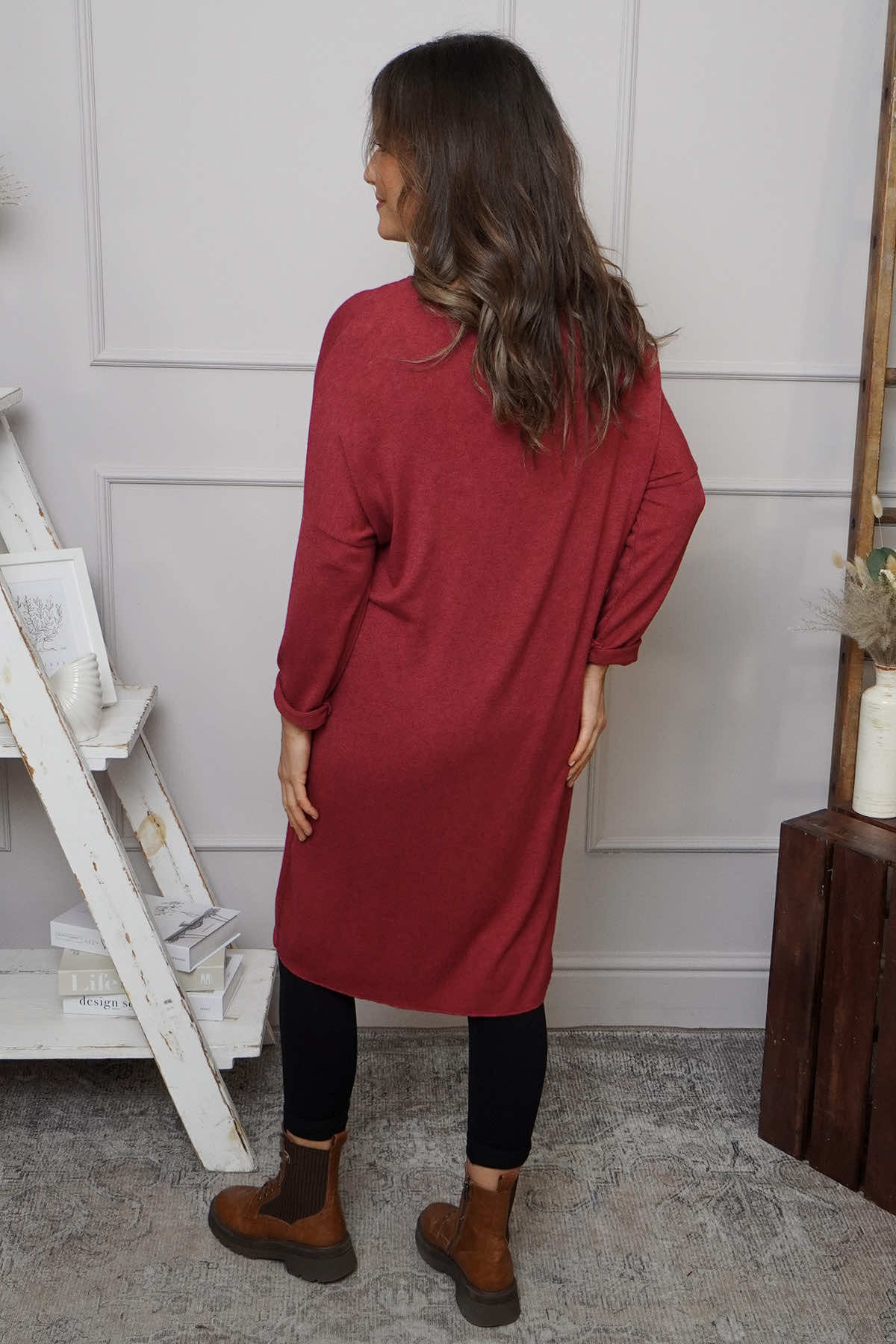 Maggie Knitted Tunic Red