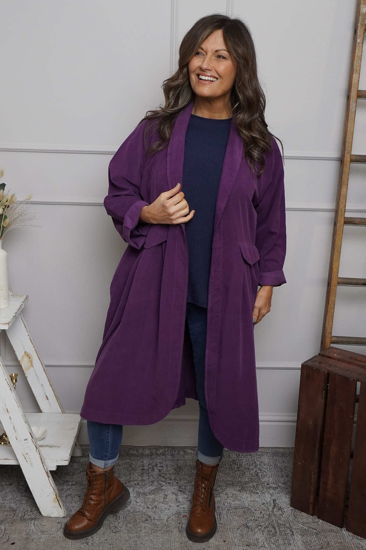 Kapri Needlecord Jacket Purple