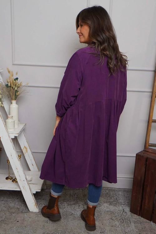 Kapri Needlecord Jacket Purple - Image 4