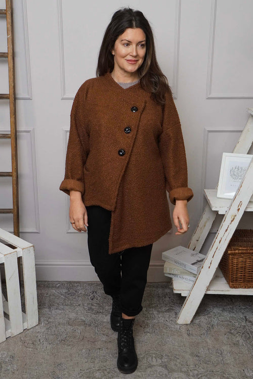 Shona Boucle Jacket Nutmeg