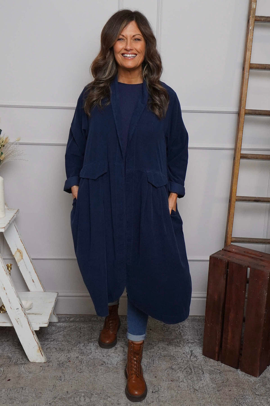 Kapri Needlecord Jacket Navy