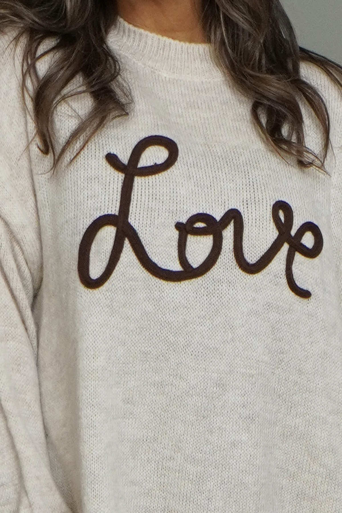 Love Knitted Jumper Dress Beige