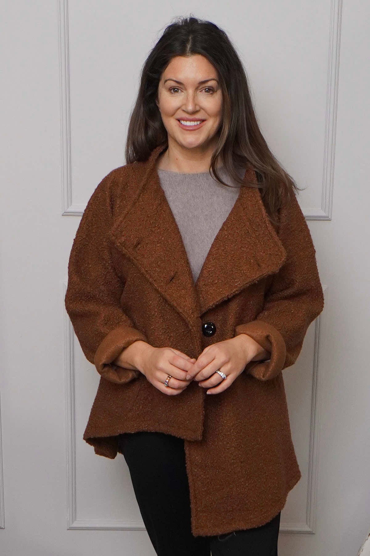 Shona Boucle Jacket Nutmeg