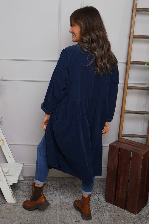 Kapri Needlecord Jacket Navy - Image 4