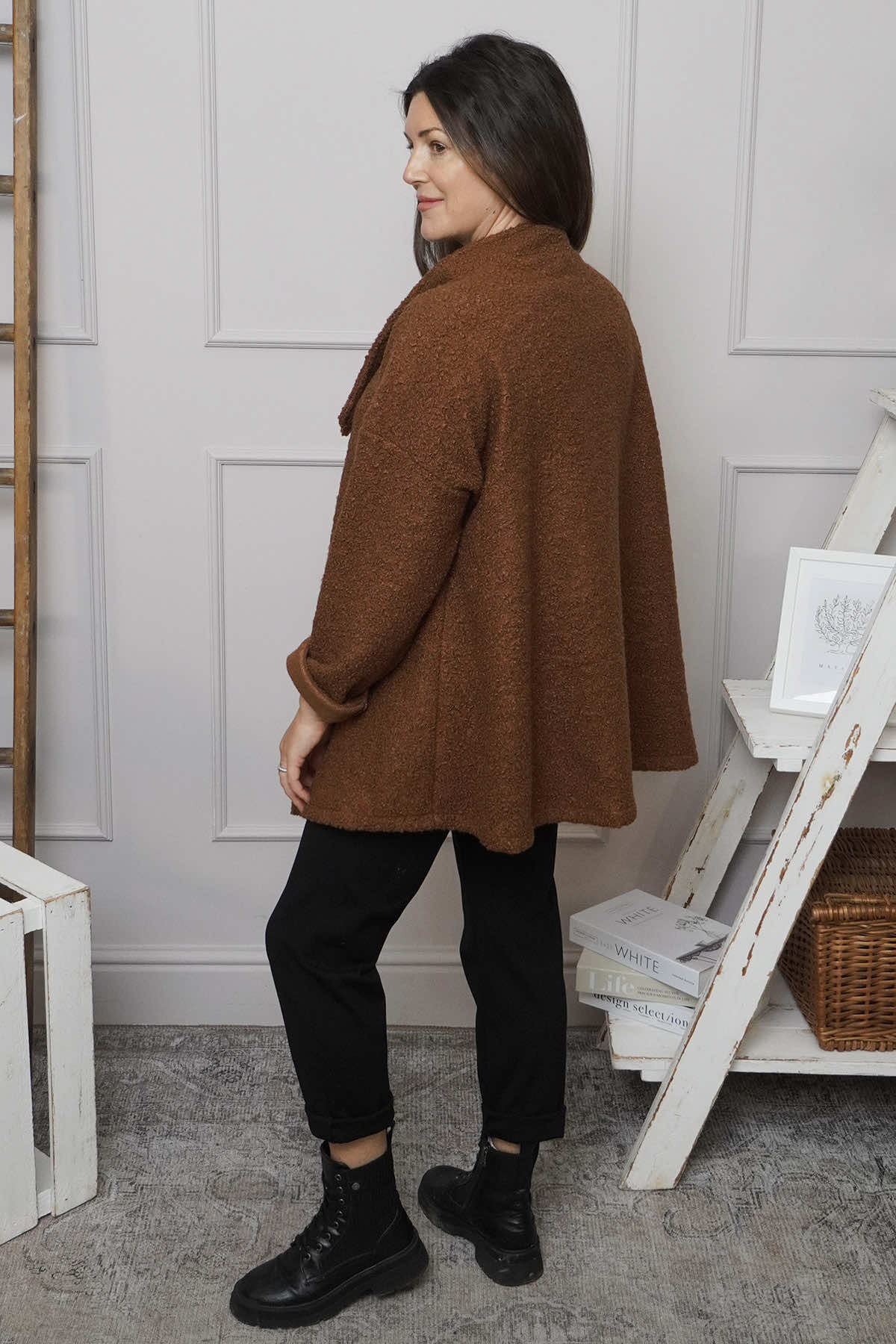 Shona Boucle Jacket Nutmeg