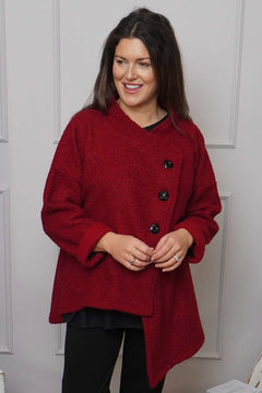 Shona Boucle Jacket Wine