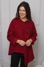 Shona Boucle Jacket Wine Wine - Shona Boucle Jacket Wine
