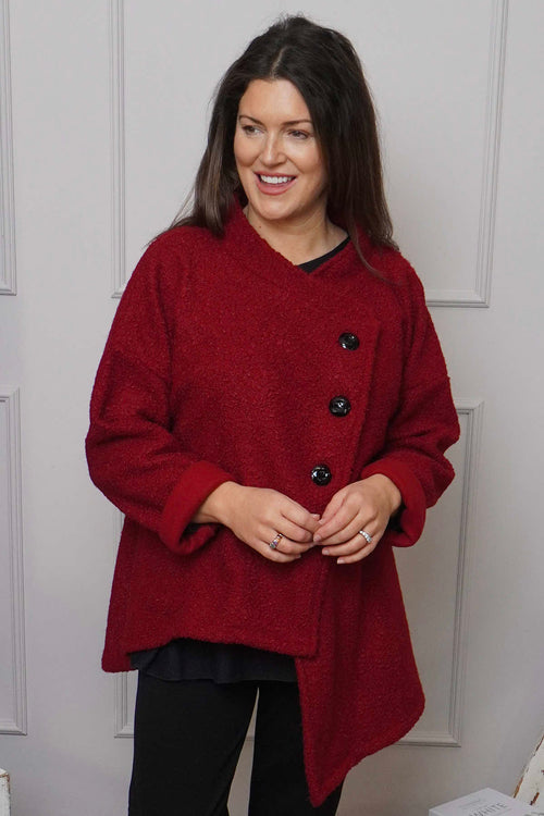 Shona Boucle Jacket Wine