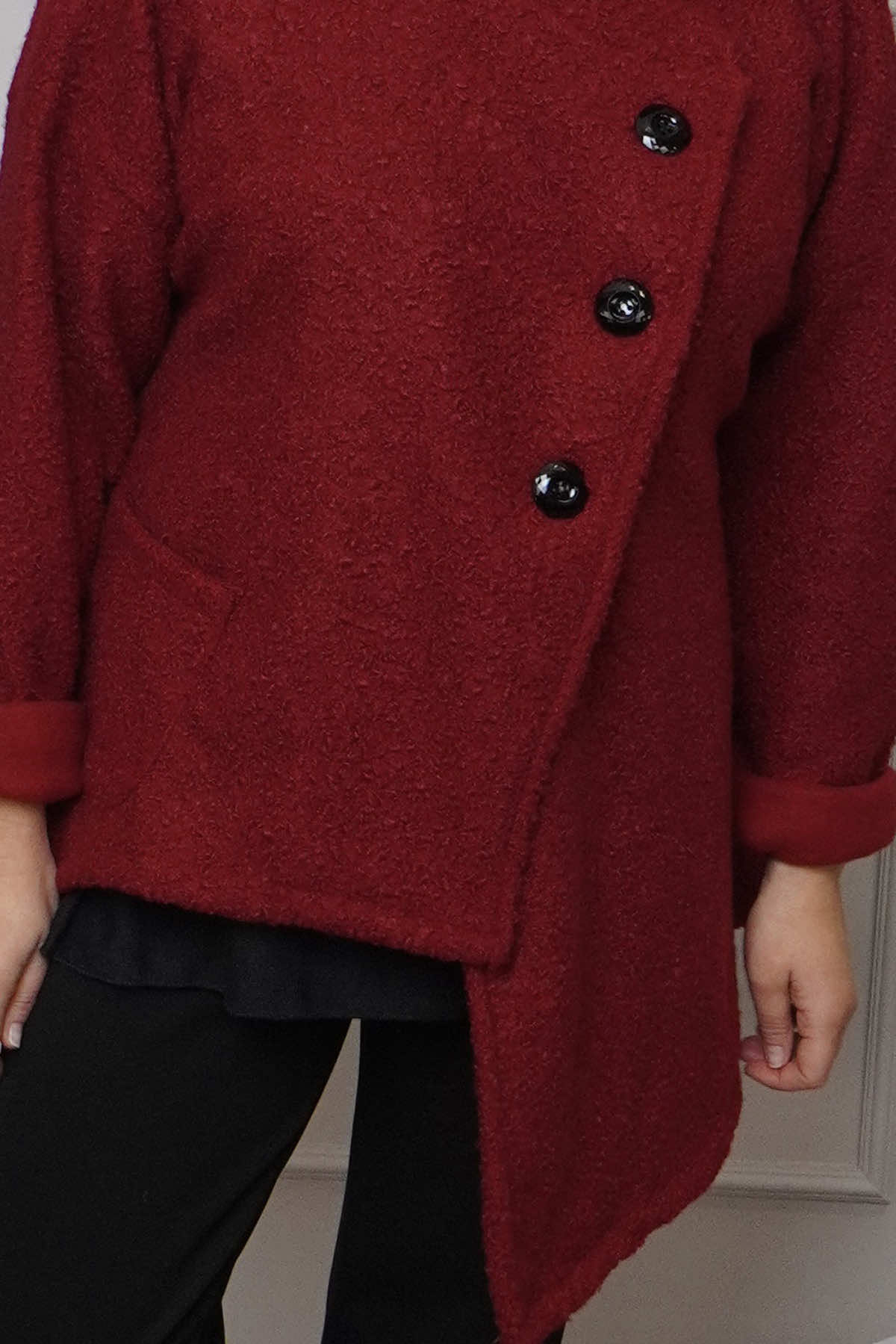 Shona Boucle Jacket Wine