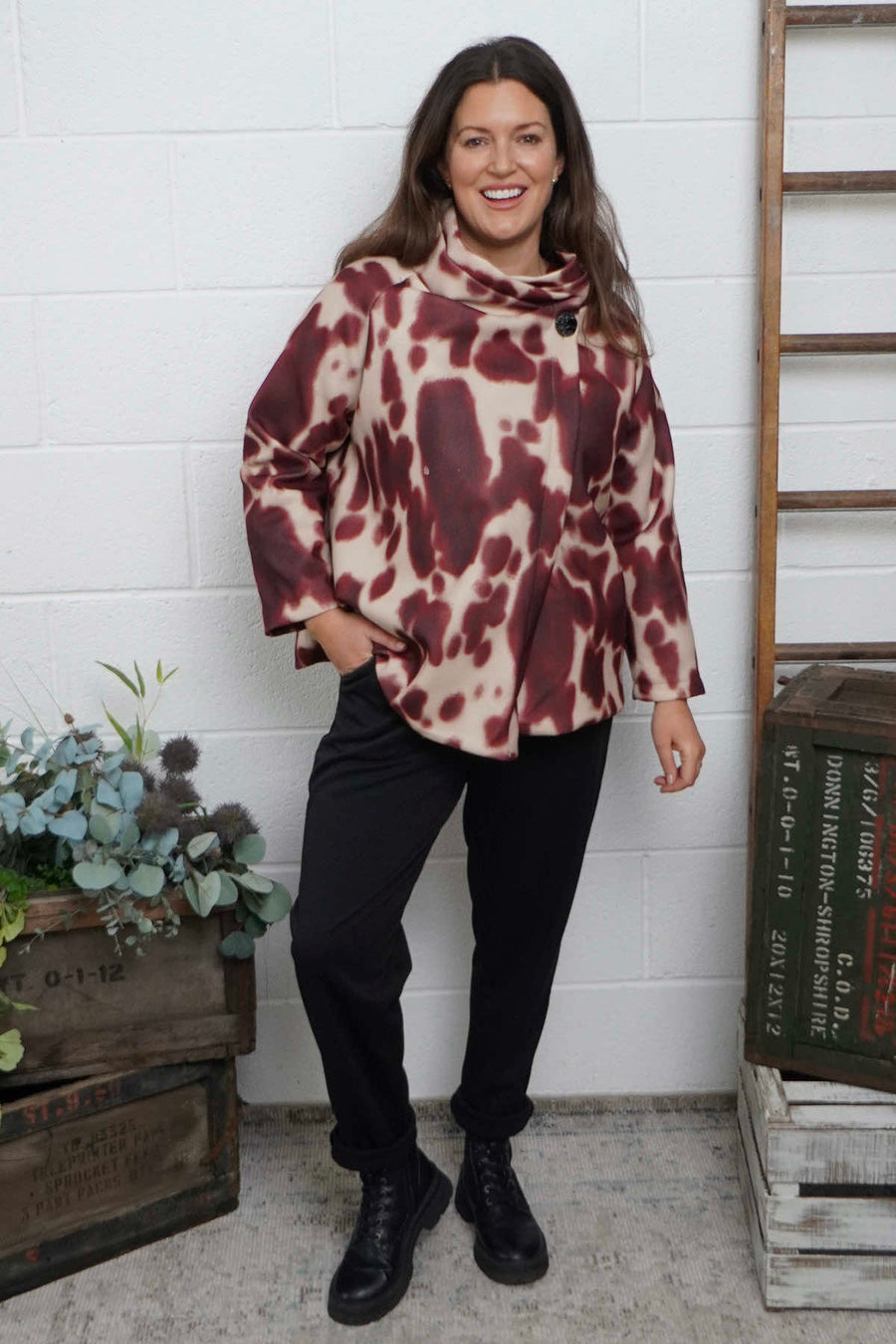 Cadence Swing Jacket Wine