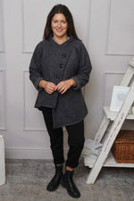Shona Boucle Jacket Charcoal Charcoal - Shona Boucle Jacket Charcoal