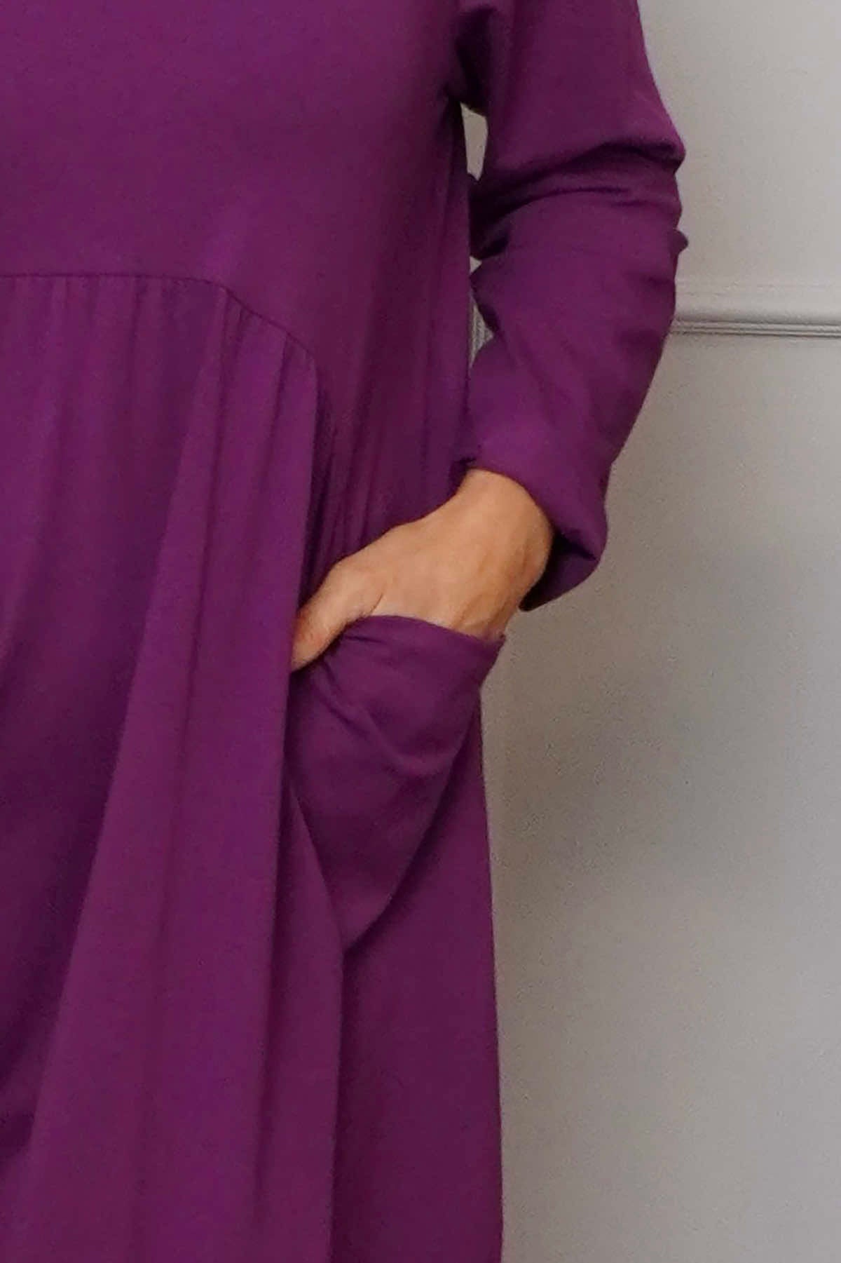 Joanna Cotton Dress Purple