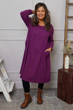 Joanna Cotton Dress Purple Purple - Joanna Cotton Dress Purple