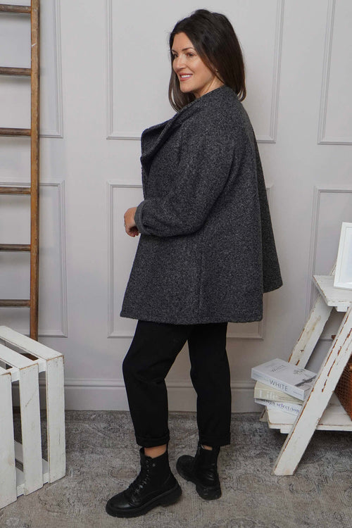 Shona Boucle Jacket Charcoal - Image 4