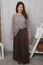 Trish Wide Leg Cotton Trousers Cocoa