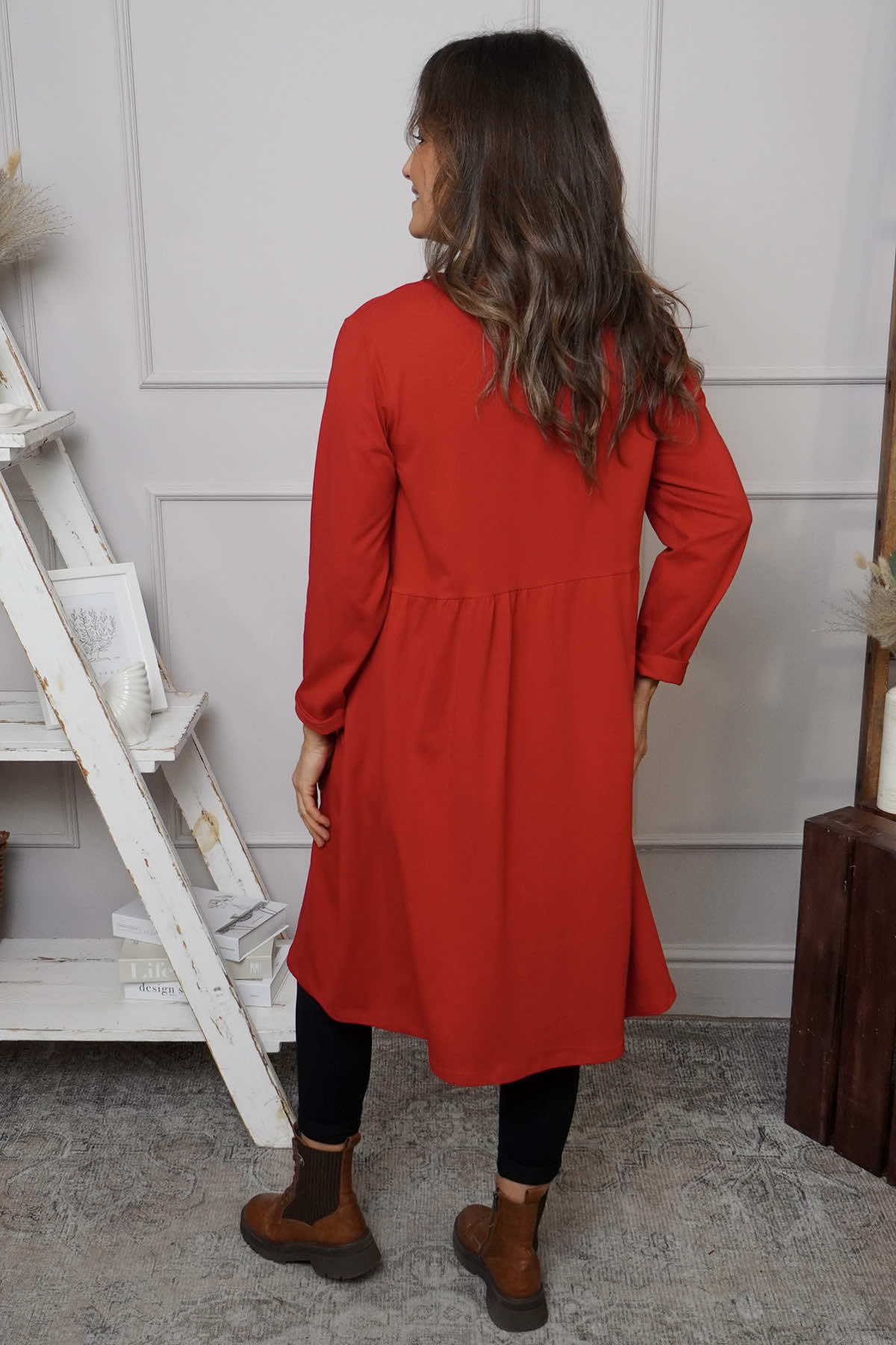 Joanna Cotton Dress Red