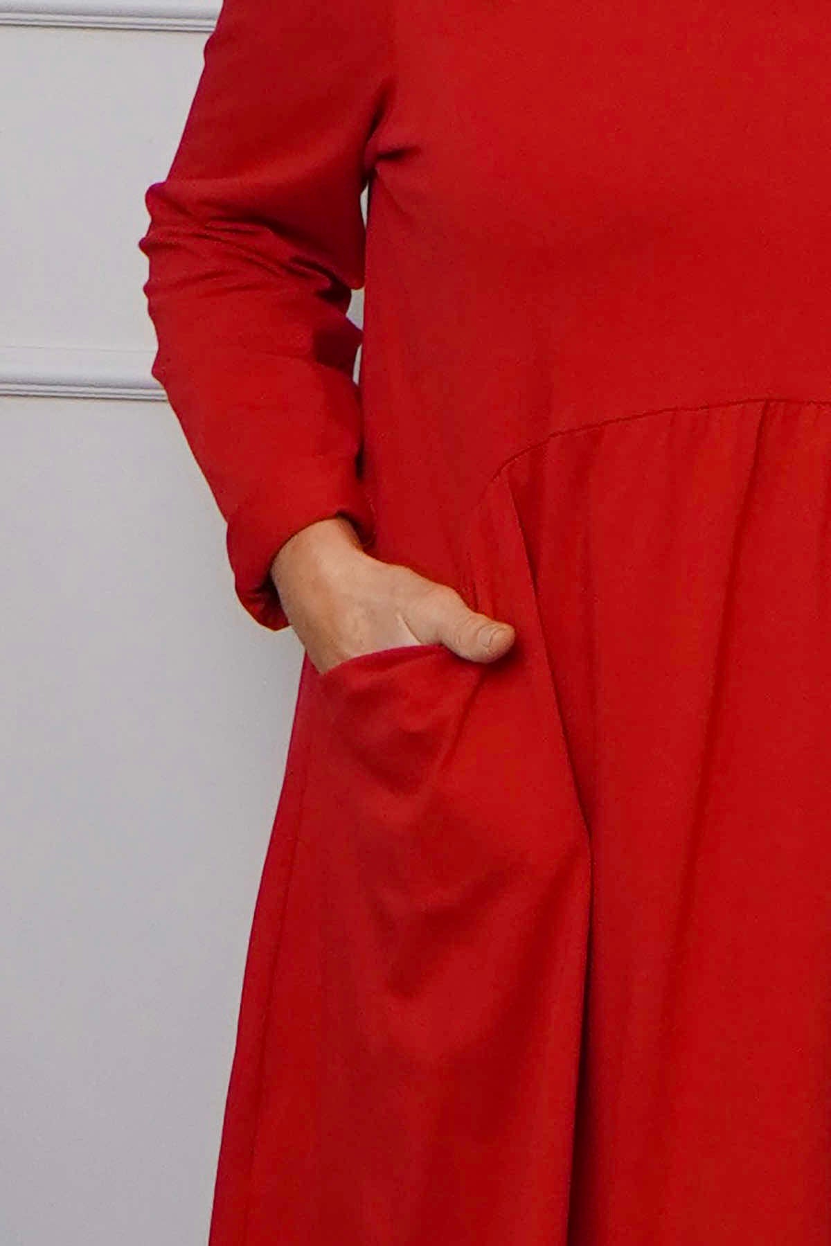 Joanna Cotton Dress Red