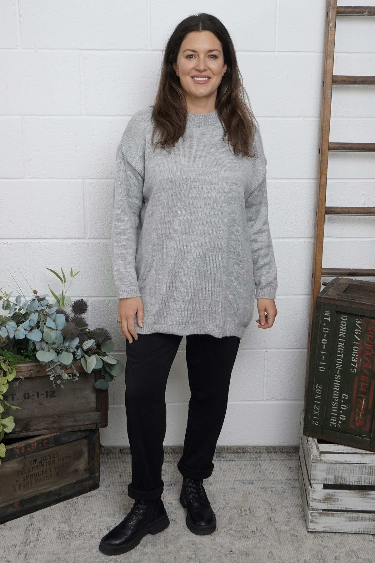 Elaine Knitted Jumper Grey