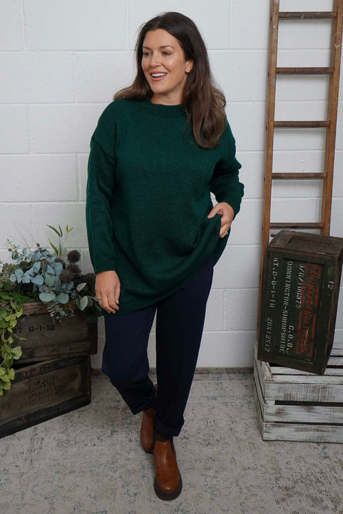 Elaine Knitted Jumper Bottle Green - Image 3