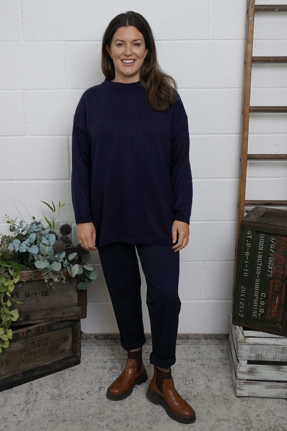 Elaine Knitted Jumper Navy