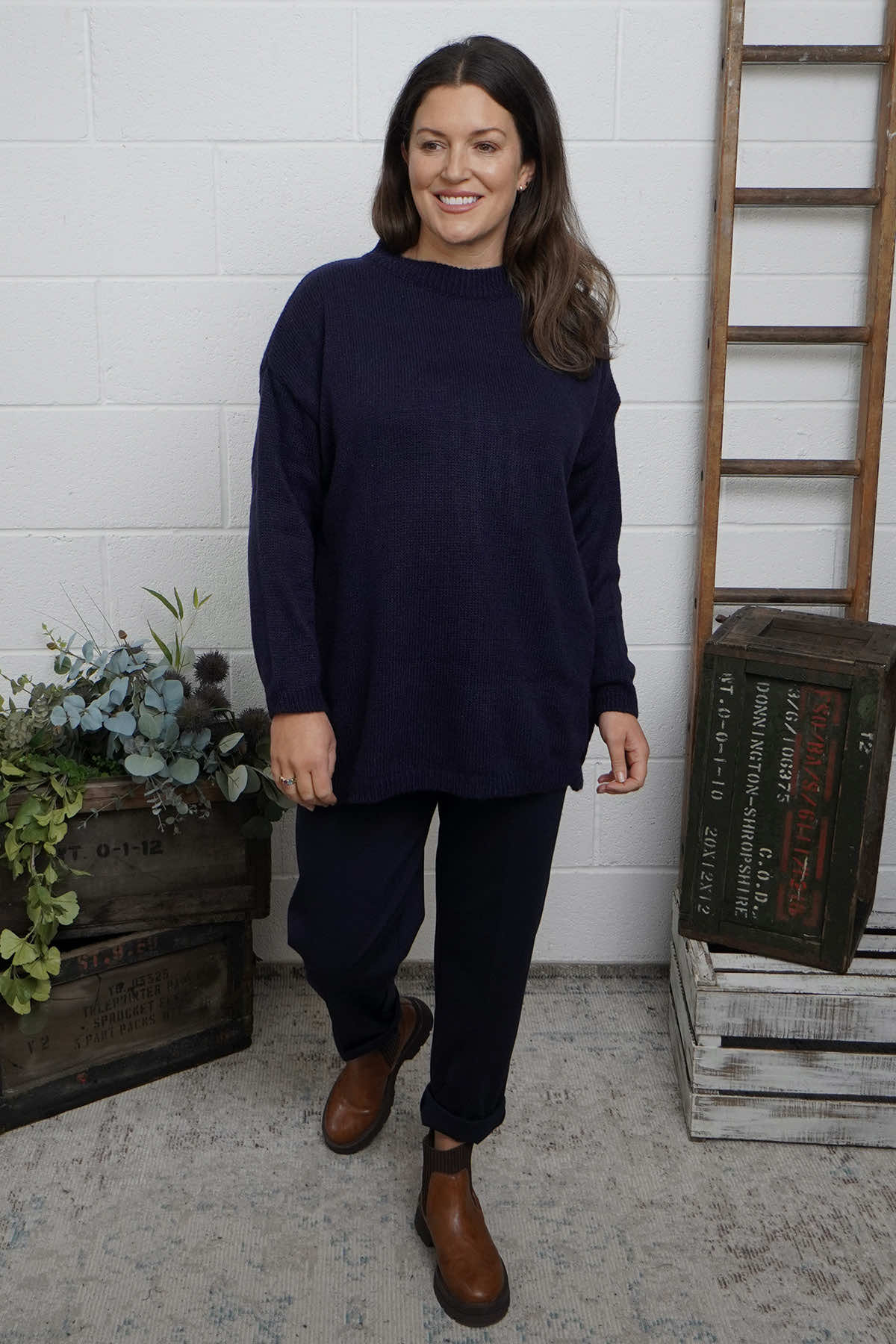 Elaine Knitted Jumper Navy