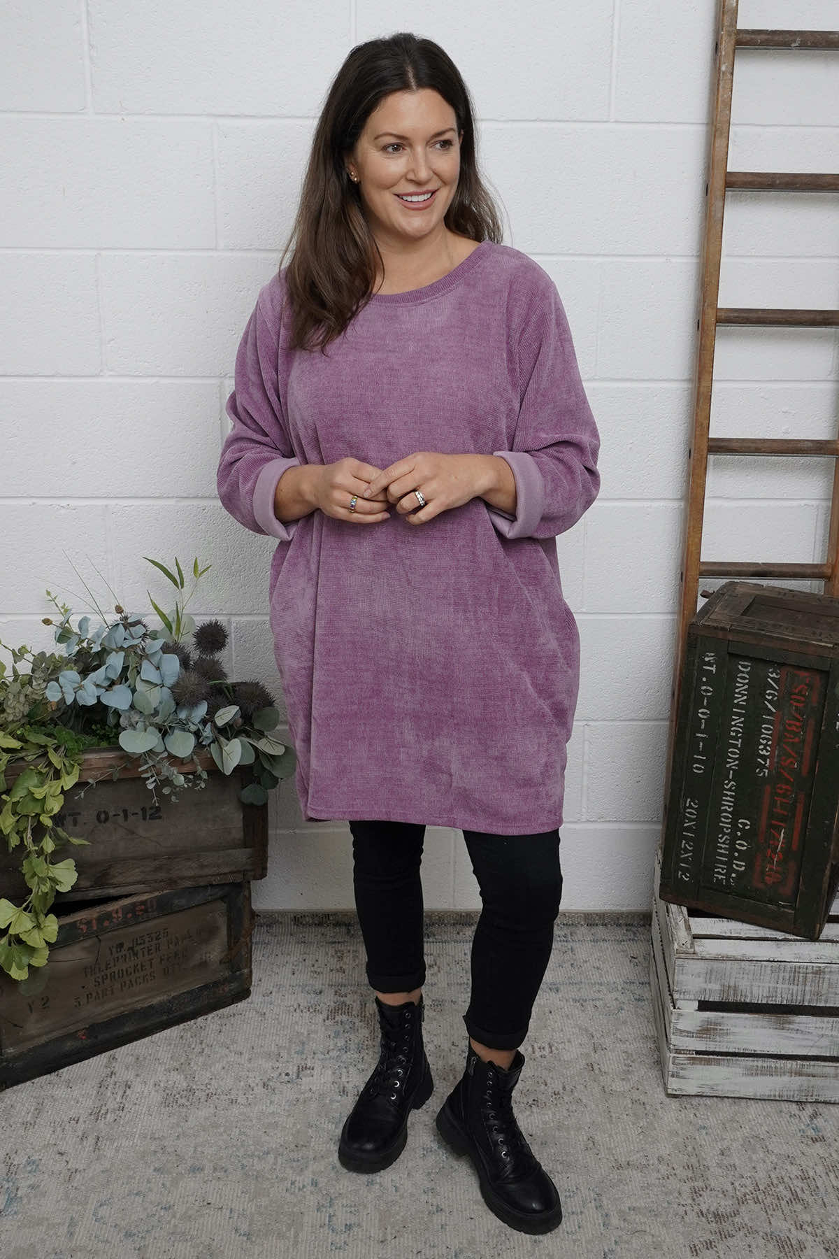 Ethel Cord Tunic Light Purple