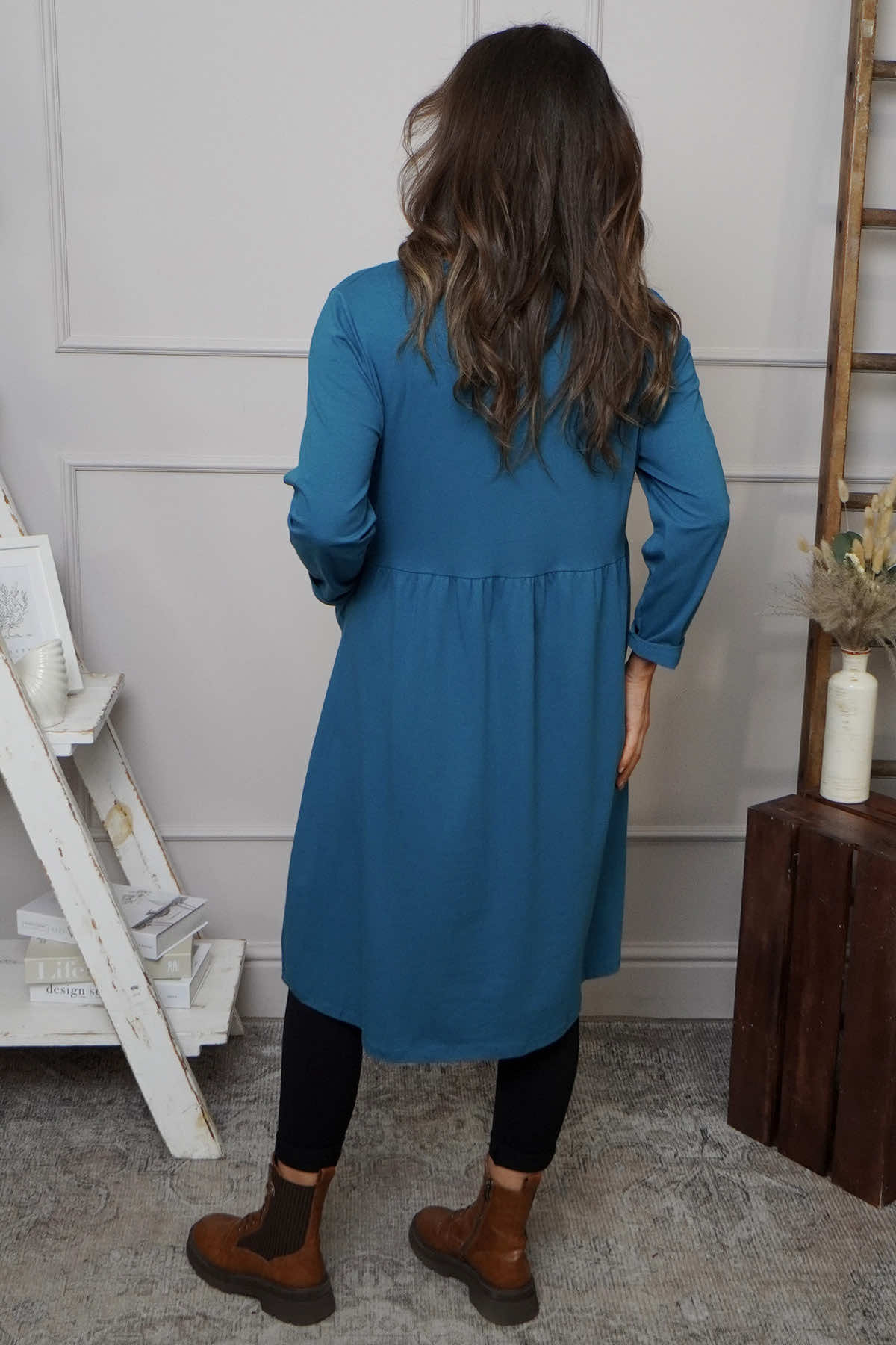 Joanna Cotton Dress Teal