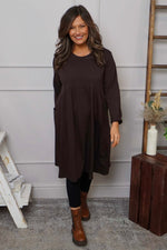 Joanna Cotton Dress Cocoa Cocoa - Joanna Cotton Dress Cocoa