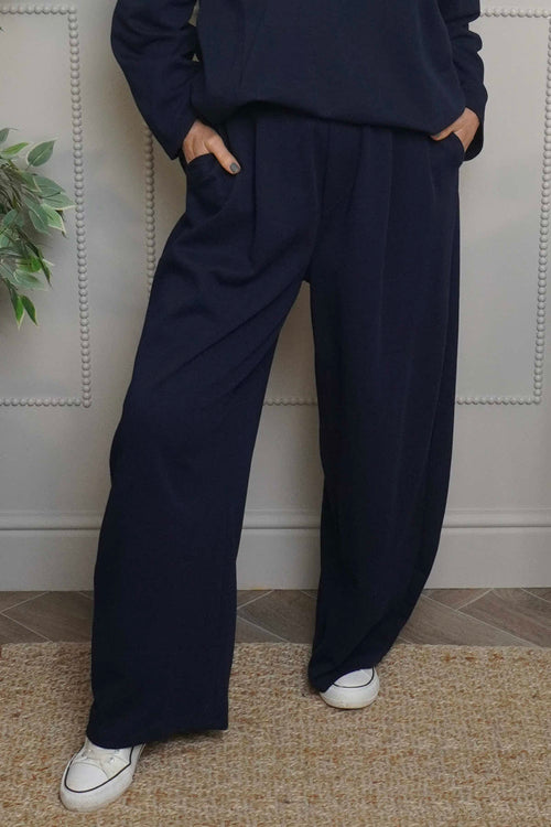 Cinda Cotton Trousers Navy - Image 2
