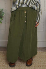 Zinnia Needlecord Skirt Olive Olive - Zinnia Needlecord Skirt Olive