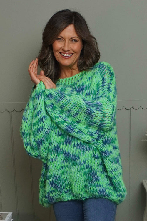 Leatrice Knitted Jumper Green