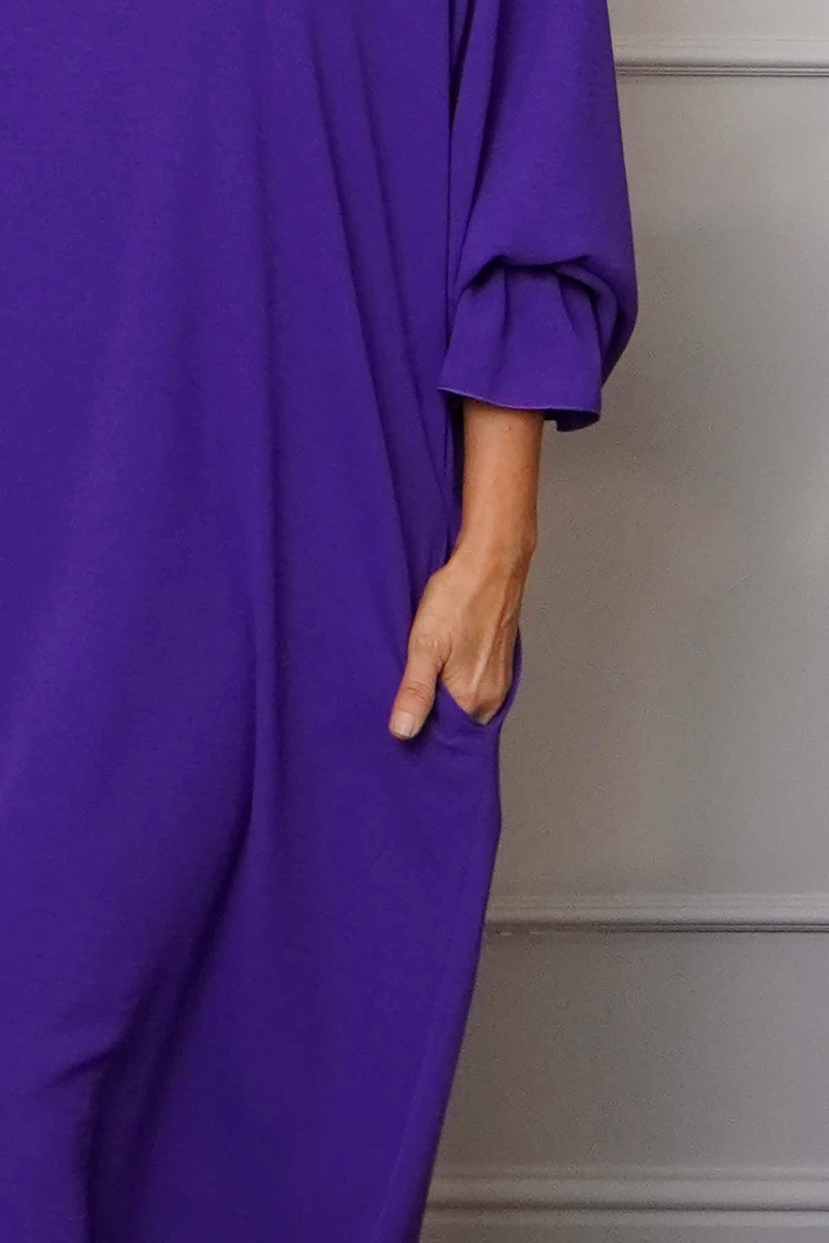 Kaya Collared Dress Purple