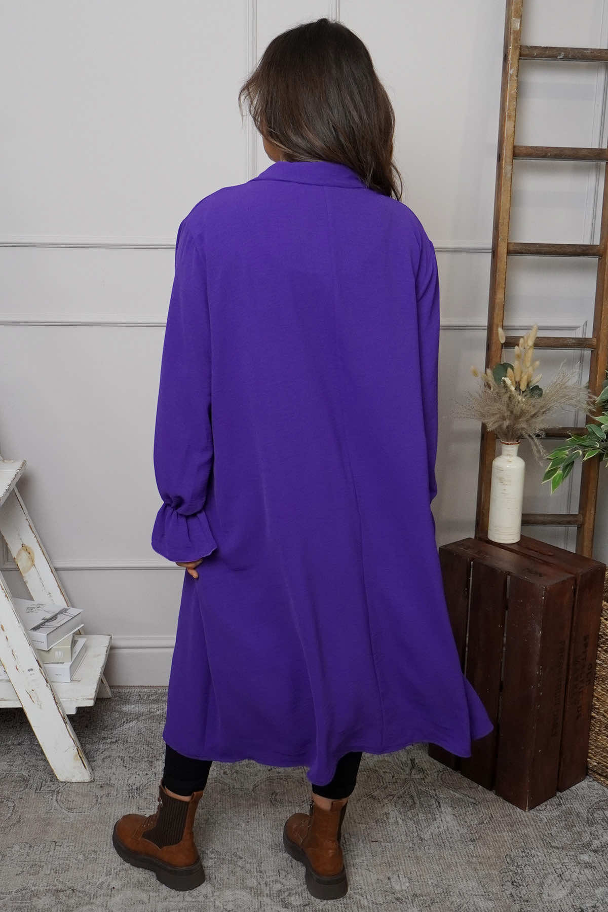 Kaya Collared Dress Purple